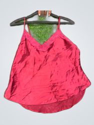 Red Lace-Trimmed Camisole