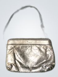 Coach Metallic Leather Shoulder Bag