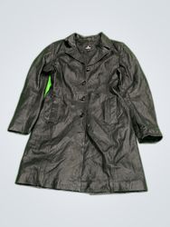 Black Leather Trench Coat