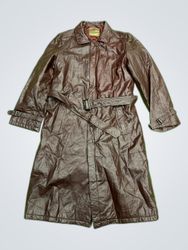 Ehtes Leder Rind-Nappa Leather Trench Coat