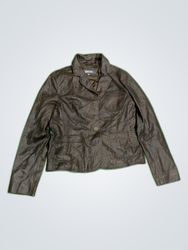 Kenneth Cole Reaction Brown Leather Jacket