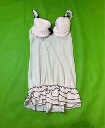 White Chemise with Ruffled Hem