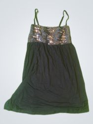 Black Sequined Mini Dress