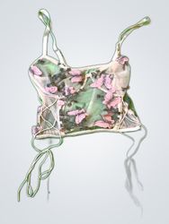 Sheer Floral Corset Top