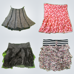 Skirt Bundle: 6-Piece Mix of Mini, Ruffle & Lace S..
