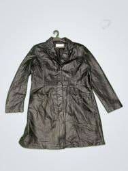 Amarantho Black Leather Blazer Jacket