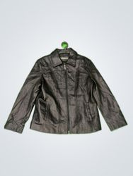 Kenneth Cole Reaction Black Leather Jacket