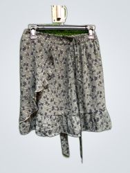 Green Floral Skirt