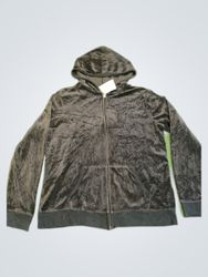 LUCY COUTURE Gray Velvet Hoodie