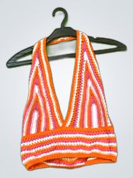 Daniel Hechter Striped Knit Halter Top