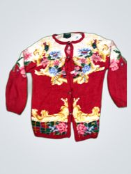 Cullinane Floral Knit Cardigan
