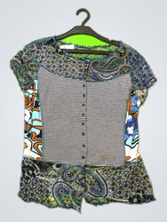 Unbranded Printed Patchwork Blouse