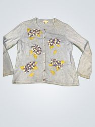 Topshop Floral Embroidered Cardigan