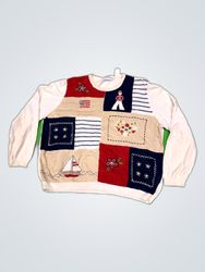 Unbranded Patchwork Knit Sweater