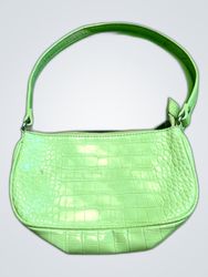 Sherpani Green Croc-Embossed Small Handbag