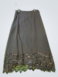 Fains Black Sequin Hem Maxi Skirt