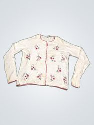Papaya Floral Knit Sweater