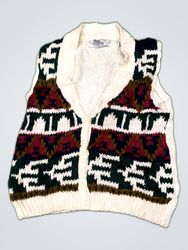 Golden Touch Knitted Cardigan Vest