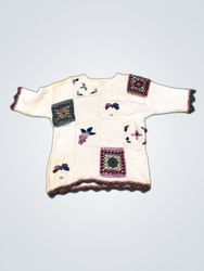 Koretet Knitted Patchwork Sweater