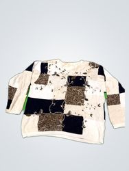 Vintage Patchwork Knit Sweater