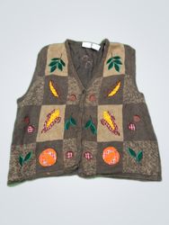 Bobbie Brooks Embroidered Knit Waistcoat