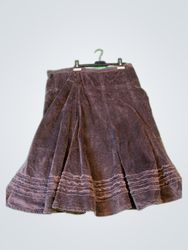 Brown Corduroy Skirt