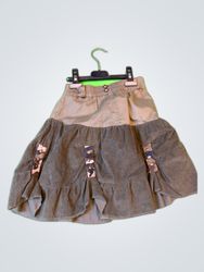 Azur Layered Corduroy Mini Skirt