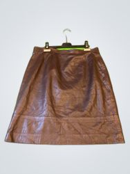 Brown Leather Skirt