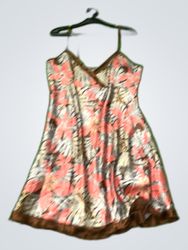Floral Print Polyester Slip Dress
