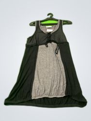 G Art Striped Lace-Up Sleeveless Top