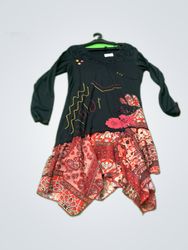 Rainbow Printed Long Sleeve Dress