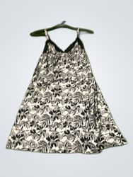 Zara Black and White Floral Lace Slip Dress