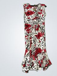 Zara Floral Zebra Print Maxi Dress