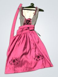 Landhaus Pink Checkered Dirndl Dress