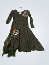 Black Printed Maxi Dress