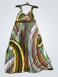 Unbranded Multicolor Abstract Print Maxi Dress