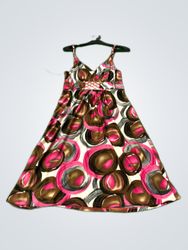 Meling Abstract Print Spaghetti Strap Mini Dress