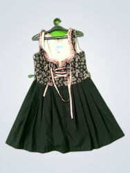 LIFOSO Black Floral Lace Mini Dress