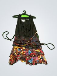 Mango Ruffled Multicolored Mini Dress