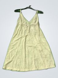 Beige Lace Trim Slip Dress