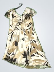 Printed V-Neck Mini Dress