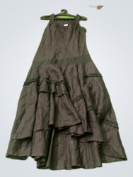 Promo Black Ruffled Maxi Dress