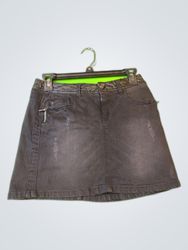 Promod Gray Denim Skirt