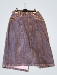 Unbranded Studded Denim Mini Skirt