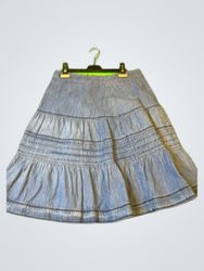 Denim Tiered Mini Skirt