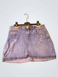 Unbranded Distressed Denim Mini Skirt