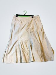 Unbranded Beige Flared Midi Skirt