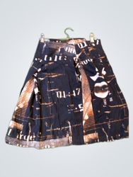 Graphic Print Mini Skirt