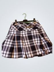 Silvia Paris Plaid Mini Skirt