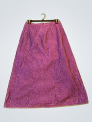 RED Valentino Purple Corduroy Midi Skirt